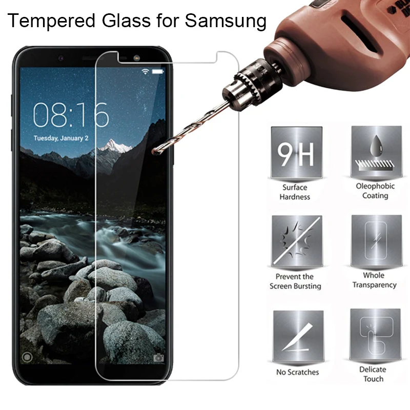 Закаленное стекло для samsung J6 Plus, Защитная пленка для экрана телефона для Galaxy Note 2 3 4 5 7, Защитное стекло для samsung J4 J8
