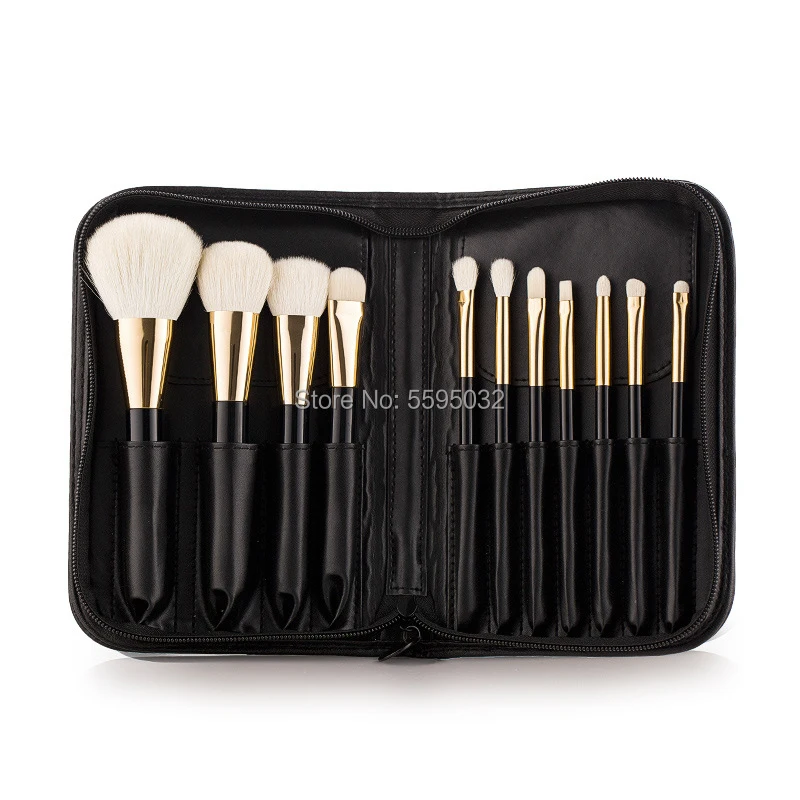 

11 Pieces/Set Natural Animal Hair Wool Makeup Beginner Set Brush Professional Makeup Brush Set
