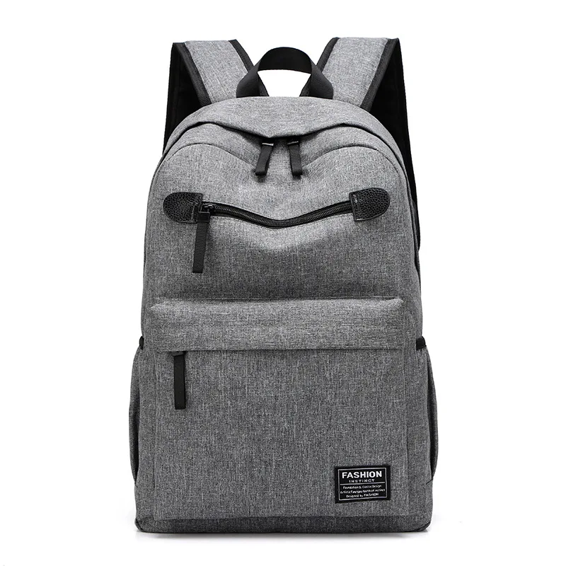 

Backpack Oxford Cloth Backpack Extraposition USB Charging Port with Headphone Jack High School Schoolbag