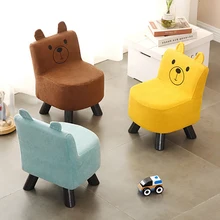 

Small Stool Full Solid Wood Fabric Backrest Household Low Stool Creative Children's Economical Chair Simple Shoe Stool Bench