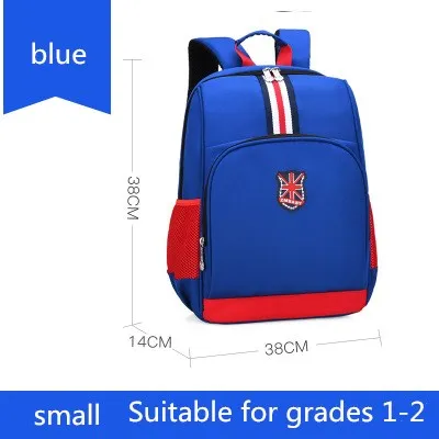 blue small Новые Нейлоновые школьные сумки в британском стиле для мальчиков и девочек, детские школьные сумки, сумка для книг, водонепроницаемая светоотражающая лента - Цвет: blue small