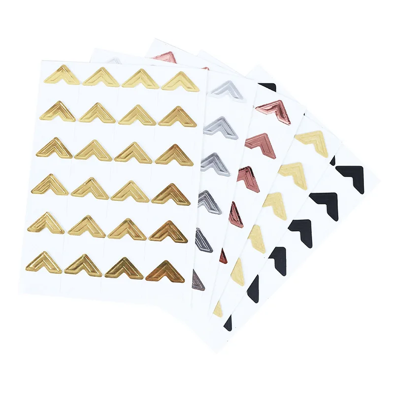 120 Pcs/Lot 5 Sheets Vintage Corner Kraft Paper Stickers For Photo Albums Decor DIY Retro Sticker Frame Decorations Scrapbooking