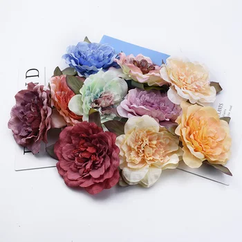 

50/100 Pieces Peony head wedding decorative flowers wreaths bridal accessories clearance home decor scrapbook artificial flowers