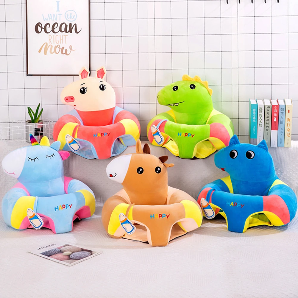 

Baby Seat Sofa Support Cover Case Plush Chair Cartoon Seats Sofa Cover Skin for Infant Learning To Sit Baby Plush Nest Puff