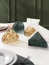 Retro Glass Towel Rack Household Restaurant Napkin Holder Creative Hotel Cafe Tissue Holder Storage Rack