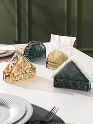 Retro Glass Towel Rack Household Restaurant Napkin Holder Creative Hotel Cafe Tissue Holder Storage Rack