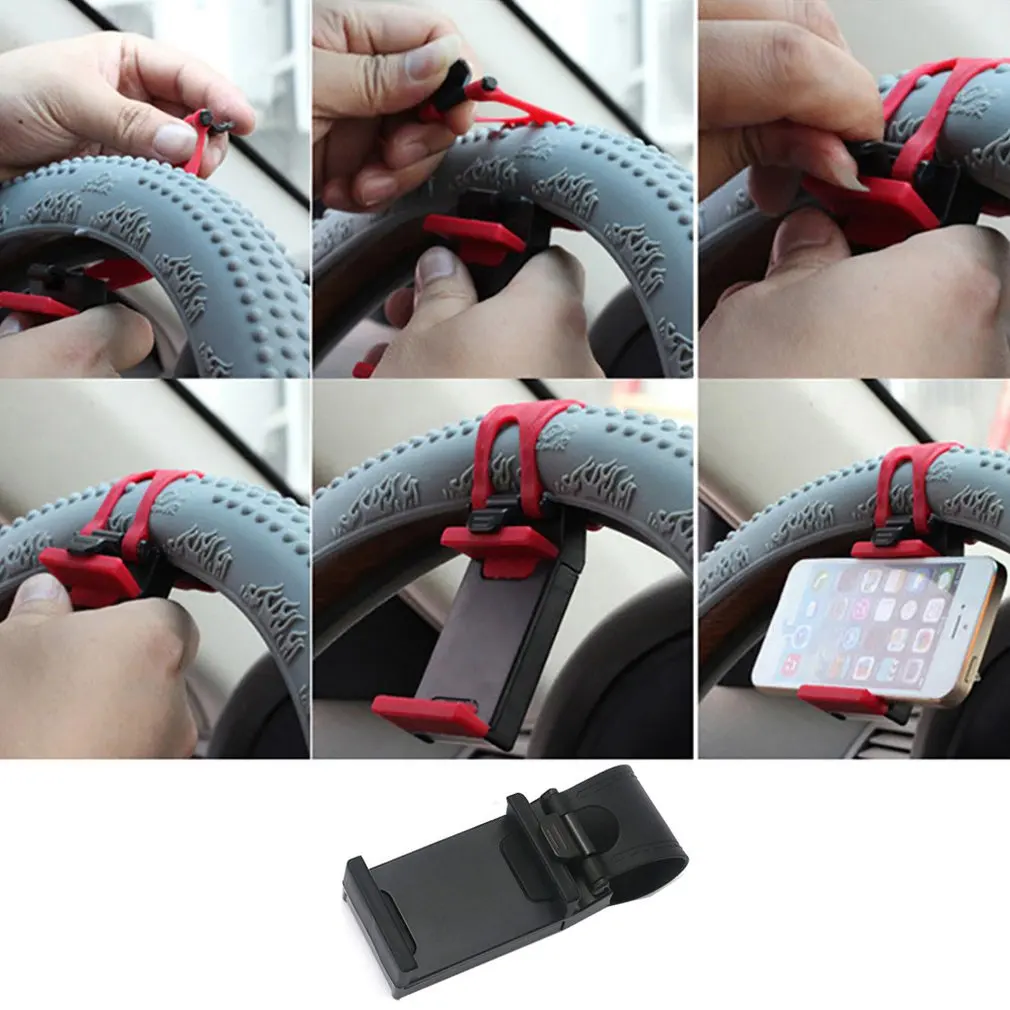  Auto Halter Mini Air Vent Lenkrad Clip Montieren Handy Mobile Halter Universal Für iPhone Unterstüt