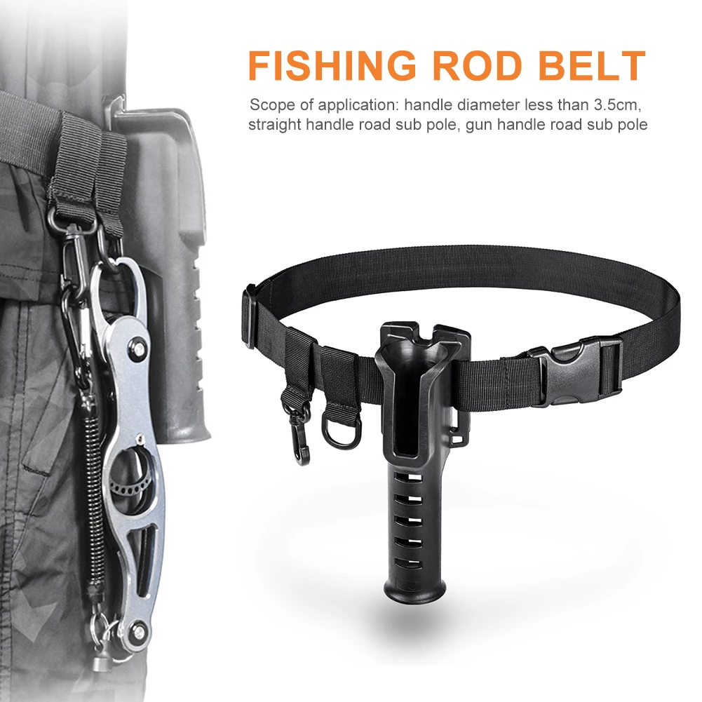 Hip Fishing Rod Holder,Wearable Hands Free Fishing Rod Accessory ~ Compatible with All Fishing Poles Multifunctional Fishing Rod Belt With Rod Holder Portable Plunge 
