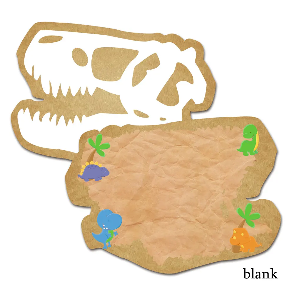 Мотив динозавра вечерние Пригласительные открытки на день рождения события Древние животные вечерние украшения принадлежности пустые индивидуальные приглашения - Цвет: blank
