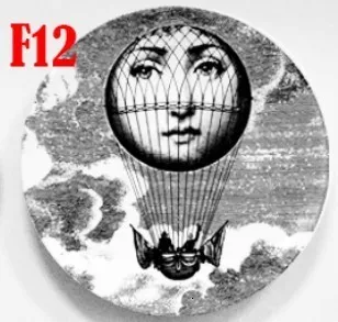 D Milan rosenthal Piero fornasetti тарелки красочные художественные тарелки иллюстрации подвесные блюда Примерная комната/дом/отель украшение Настенное подвесное блюдо - Цвет: D