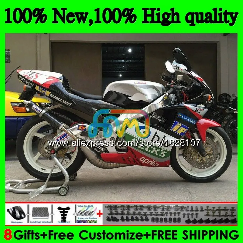 Средства ухода за кожей для Aprilia RS-250 RSV250 R RS250 95 96 97 серебристо-черного цвета 81BS. 38 RSV250RR RS250R RS 250 РСВ 250 R RR 1995 1996 1997 обтекатель
