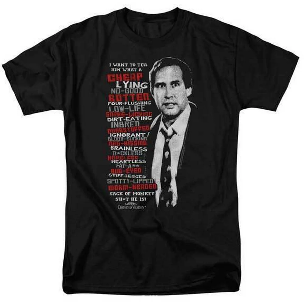 

National Lampoons Christmas Vacation Cheap Rotten No Good Adult T-Shirt Cotton Tee Shirt Full-figured