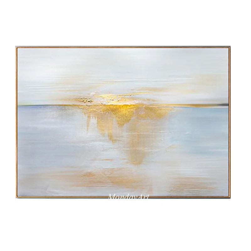 

2020New 100% Hand Painted Abstract Gold Art Wall Picture Handmade Golden Tree Canvas Oil Painting For Living Room Home Decor