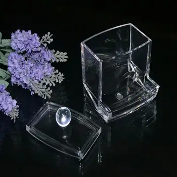

Acrylic Cotton Swab Organizer Box Q-tip Cotton Swabs Stick Cosmetic Makeup Organizer Make Up Case Cosmetic Organizer