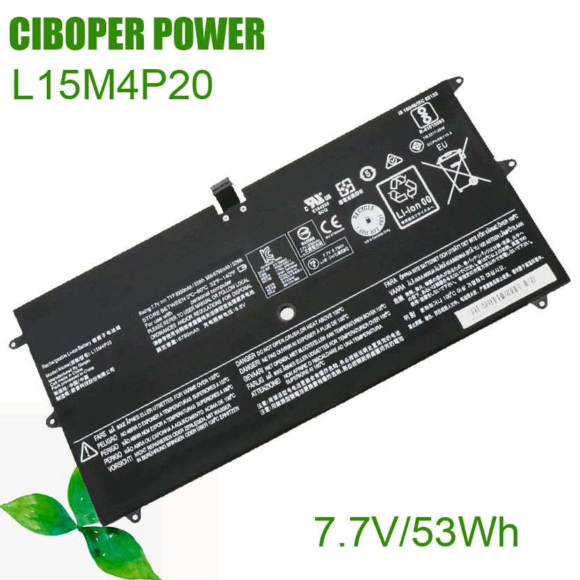

CP Genuine Laptop Battery L15M4P20 7.7V 53Wh For YOGA 4S YOGA 900S 900S-12ISK