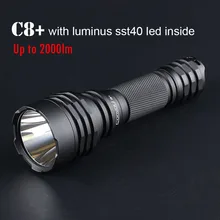 Linterna Led potente para bicicleta, linterna con luz LED C8 + SST40 de 18650 lúmenes para Camping y trabajo