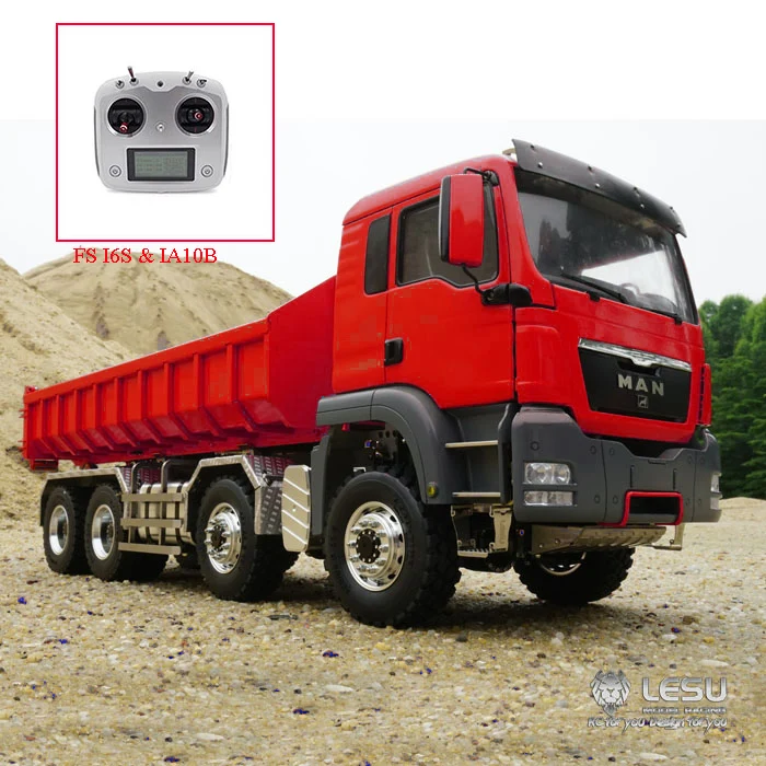 US $3.087.50 Lesu Rc Paint Dumper Roll OnOff Truck 114 Man Tgs 88 Hydraulic Lifting Sound With Remote Controller Painting Red Thzh0345
