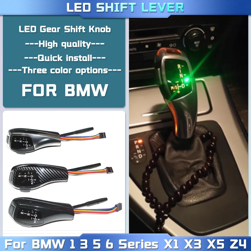 Car Gear Shift Knob LED Shifter Lever For BMW 1 3 5 6 Series E90 E60 E46 85 E86 E39 E53 E92 E87 E93 E83 X1 X3 Z4 E89 Accessories
