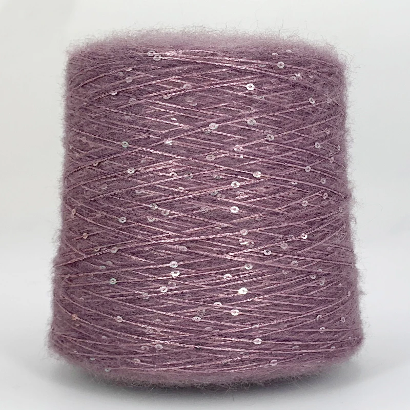 New 520g Soft Natural Colorful Plush Mohair Sequin Yarn for Knitting Ice Silk Metallized Yarn Weave Crochet Sewing Thread X5207 2