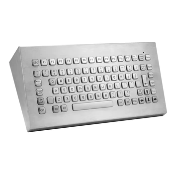 

Industrial Tamper proof Keyboard ,Desktop Keyboard with stainless Steel 86 metal Key button, tabletop IP65/IP68 metal keypad