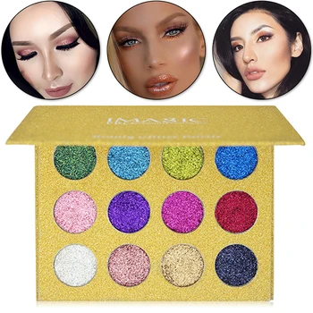 

Glitterinjections Pressed Glitters Single Eyeshadow Diamond Rainbow Make Up Cosmetic Pressed Glitters Eyeshadows 12 colors