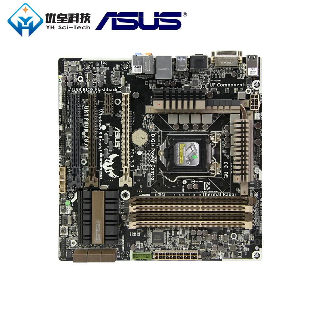 Asus GRYPHON Z87 Intel Z87 оригинальная б/у материнская плата с разъемом LGA 1150 Core i7/i5/i3/Pentium/Celeron DDR3 32G Micro ATX