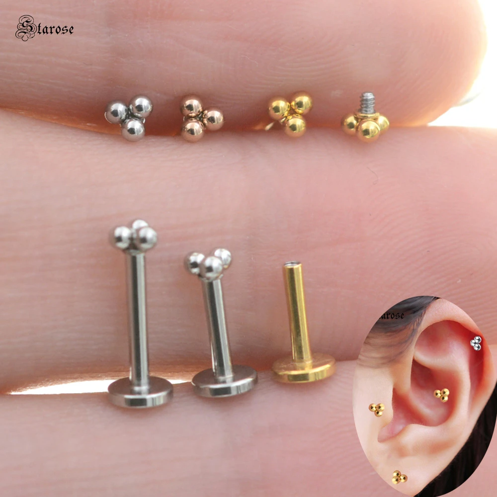 Ball Lip Piercing Labret Nose | Labret Nostril Piercing | Nose Earrings  Ball Mini - 2pcs - Aliexpress