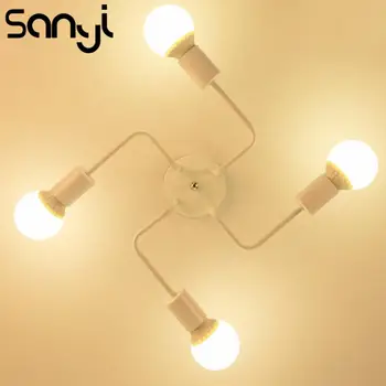 

Durable Chandelier Line Ceiling Light for Study Rooms/Hotel E27 Energy Saving Lamp Night Lighting Four-Head Design Night Lamp