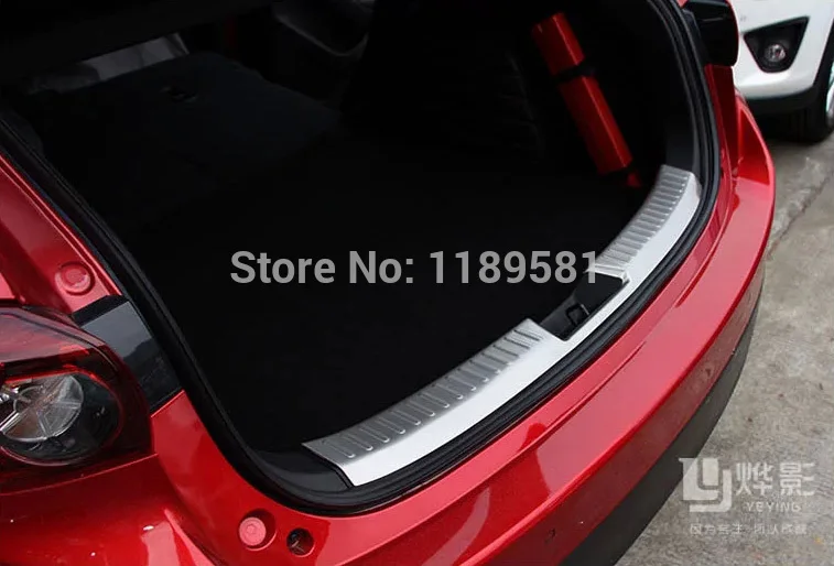 Для Mazda 3 M3 Axela хэтчбек(5DR)- Нержавеющая сталь внутреннее зеркало заднего бампера Защита багажник подоконник декоративная металлическая пластина для езды на велосипеде