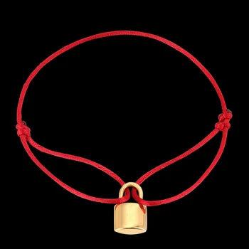 

Fateama brand Charm colorful Rope Bracelet titanium steel lucky lock retractable bangle for everbody fashion jewelry best gift