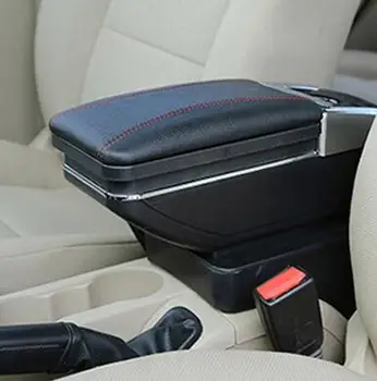 

Car styling Leather central Store content box with For KIA K2 RIO 2012-2015 armrest PU car covers free shipping