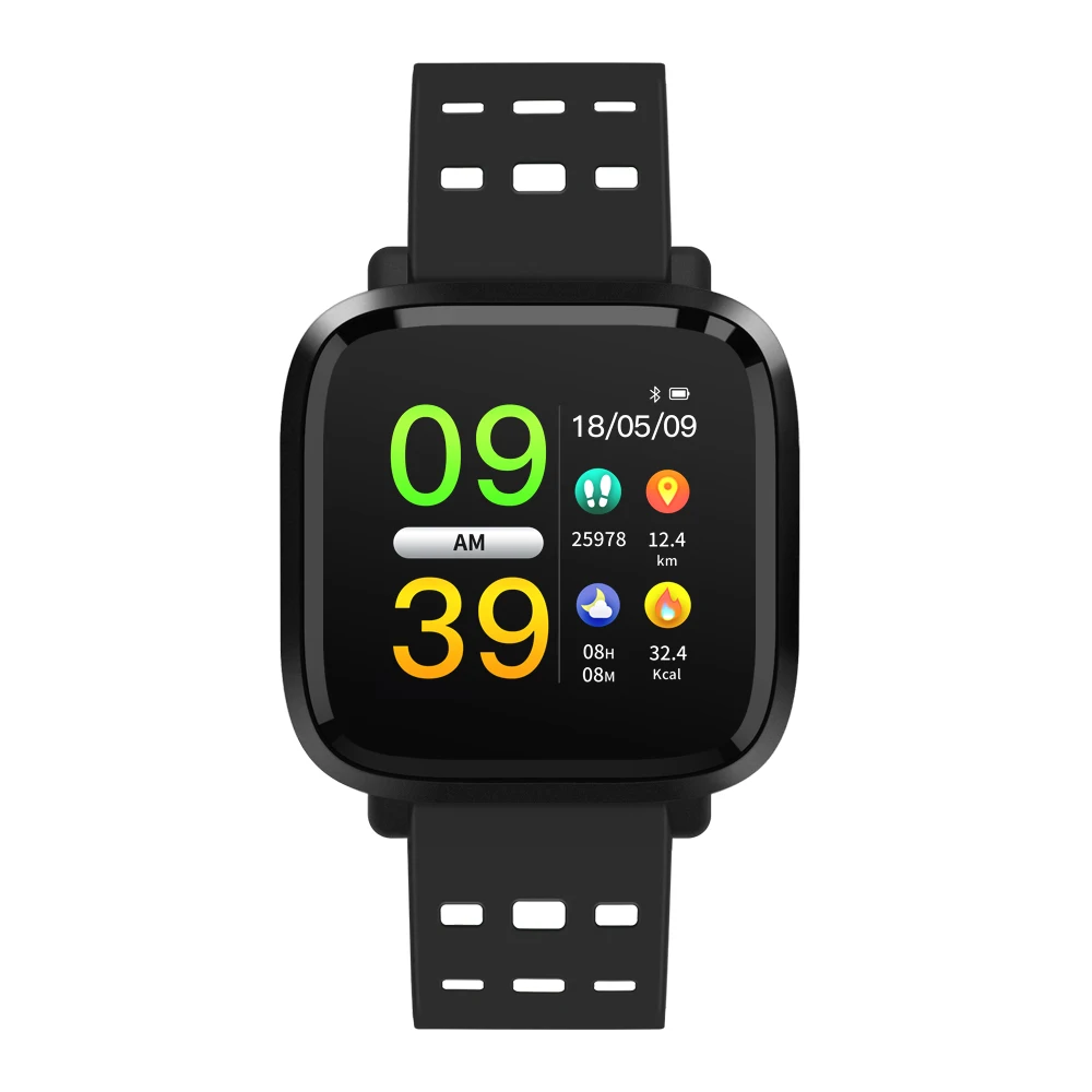 

696 Y8 Smart Watch Men IP67 WaterProof Fitness Bracelet Activity Tracker Metal Case Heart Rate For Android IOS Smartwatch