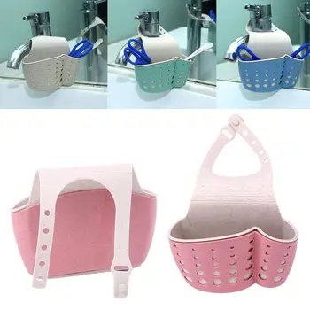 

Adjustable Kitchen Hanging Storage Basket Basin Sponge Draining Rack Holder