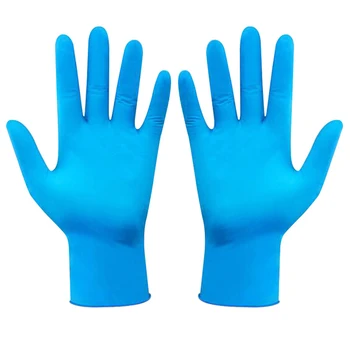 

50PCS/100PCS Portable disposable gloves Nitrile Glove Experiment Kitchen Use Waterproof Anti-Slip Wear-Resistant Blue Glove