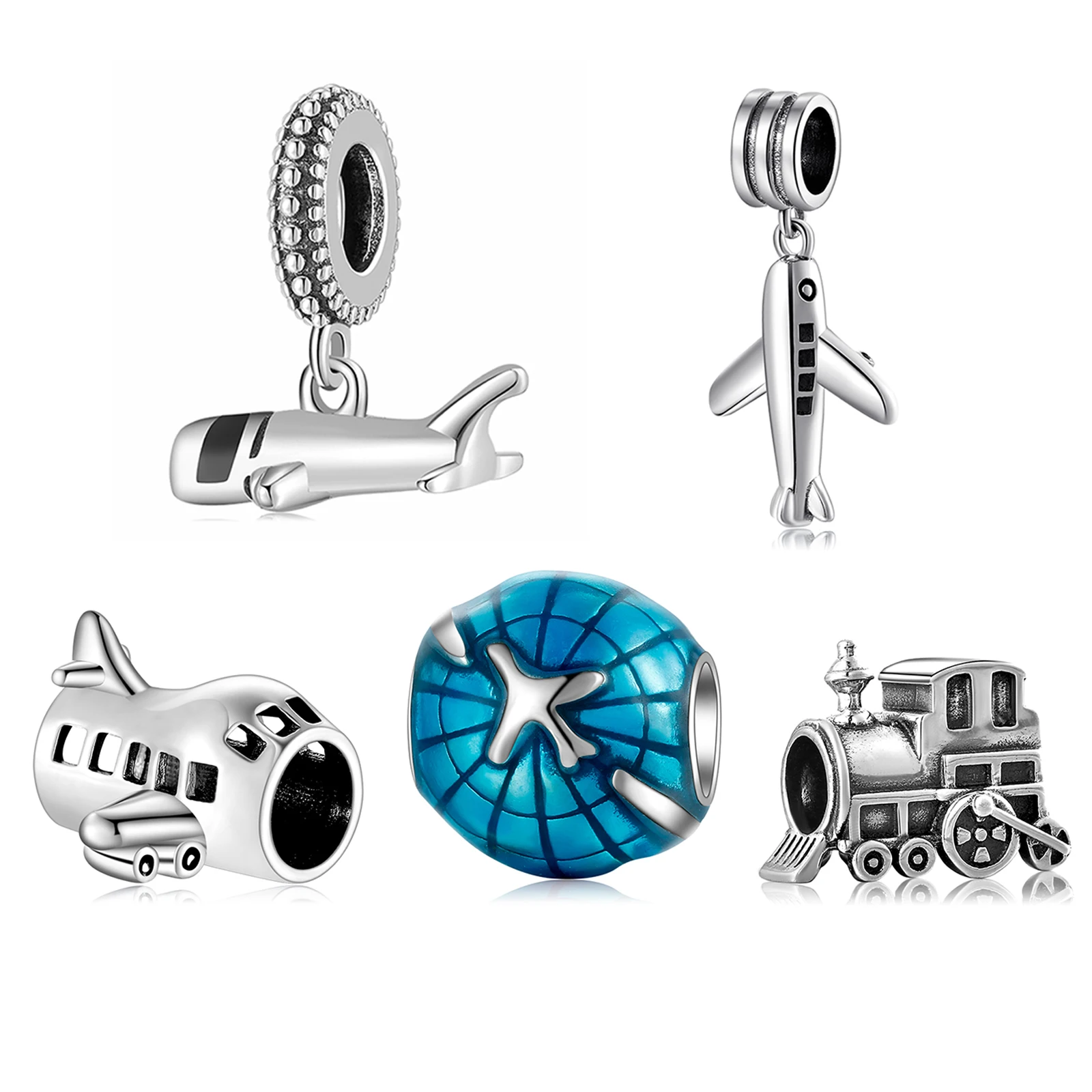 Новое поступление 925 Стерлинговое Серебро искусственная бусина для путешествий