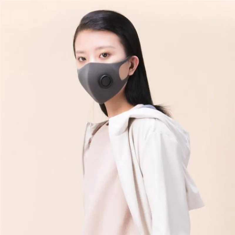 Black Xiaomi PM2.5 Haze Mask Purely Anti-haze Face Mask Adjustable Ear Hanging 3D Comfortable Breathing Running Cycling Mask