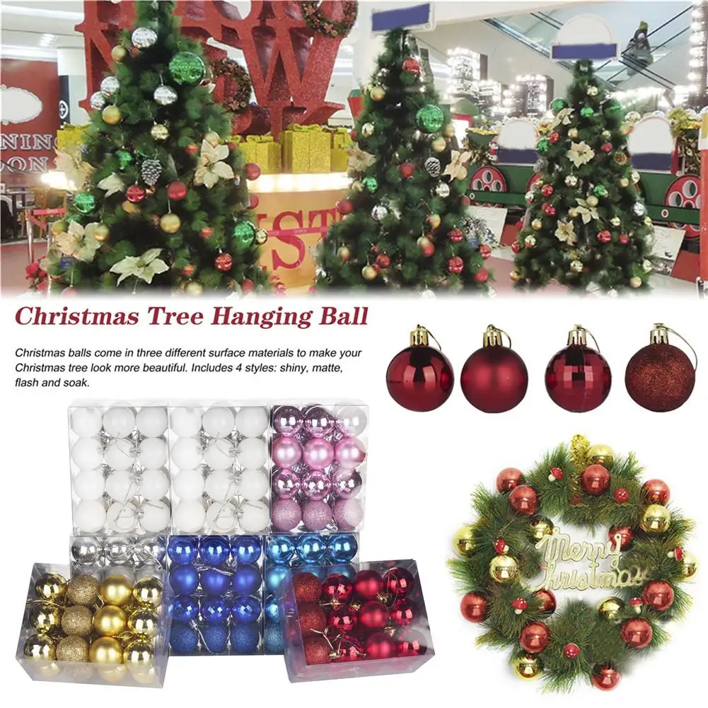 Christmas Tree Hanging Ball Beautiful Painted Ball Party Supplies for Family Gathering Christmas Party Decoration