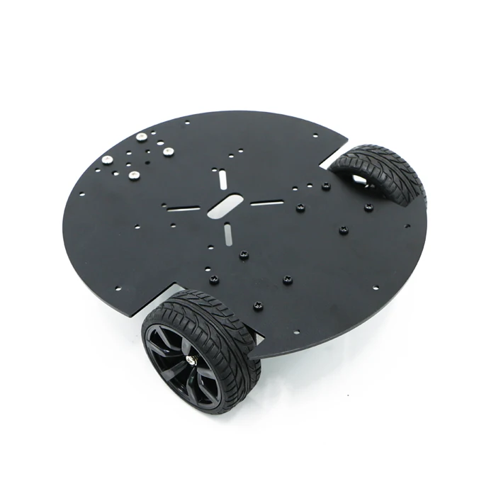 

Standard Two-wheeled Differential Car Chassis Round Smart Car Chassis Base with Encoder Motor