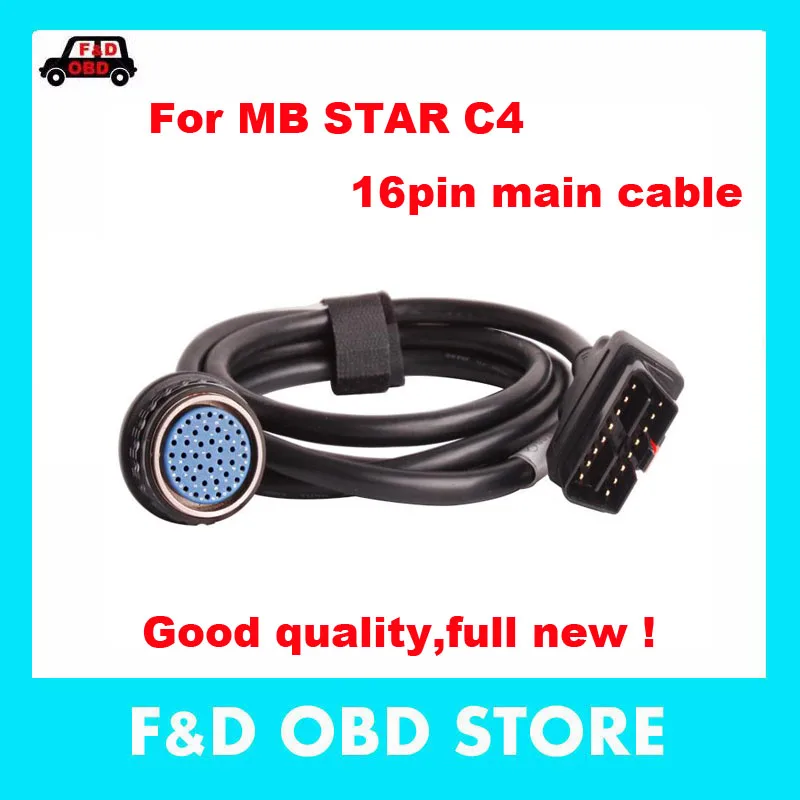 Лучшее качество SD Подключение Compact4 OBD2 16PIN кабель для MB Star SD C4 OBD II 16 pin основной испытательный кабель