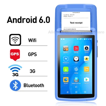 

Handheld Terminal Pos Android Rugged PDA With NFC 5.5 inch Touch 3G Wifi Bluetooth Thermal Receipt Printer 58mm POS Machine Touc