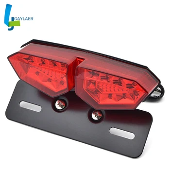 

12V All-in-one Number License Plate LED Tail Light with Turn Signal Brake Light Indicators for Motorcycle Quads ATV
