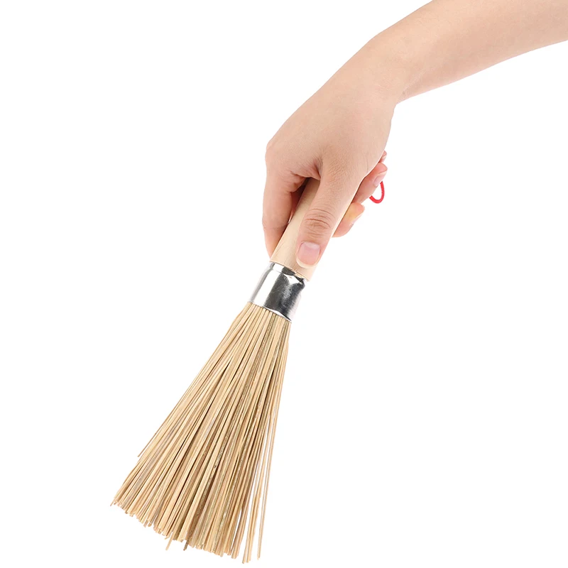 Kitchen Pot Strong Polishing Scrubber Non stick Oil Bamboo Wok Brush