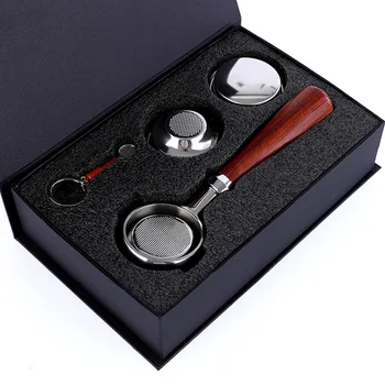 

Coffee Bottomless Handle 51MM Portafilter for Delonghi Filter 58MM for Breville Replacement Filter Basket With Gift Box