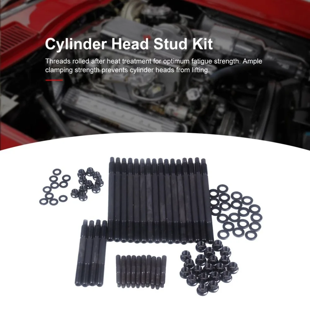 Cylinder Head Stud Kit for Chevy LS1 LS6 LS2 1997-2003 Head Stud Replacement Set 4.8L 5.3L 5.7L 6.0L 33380 LQ9
