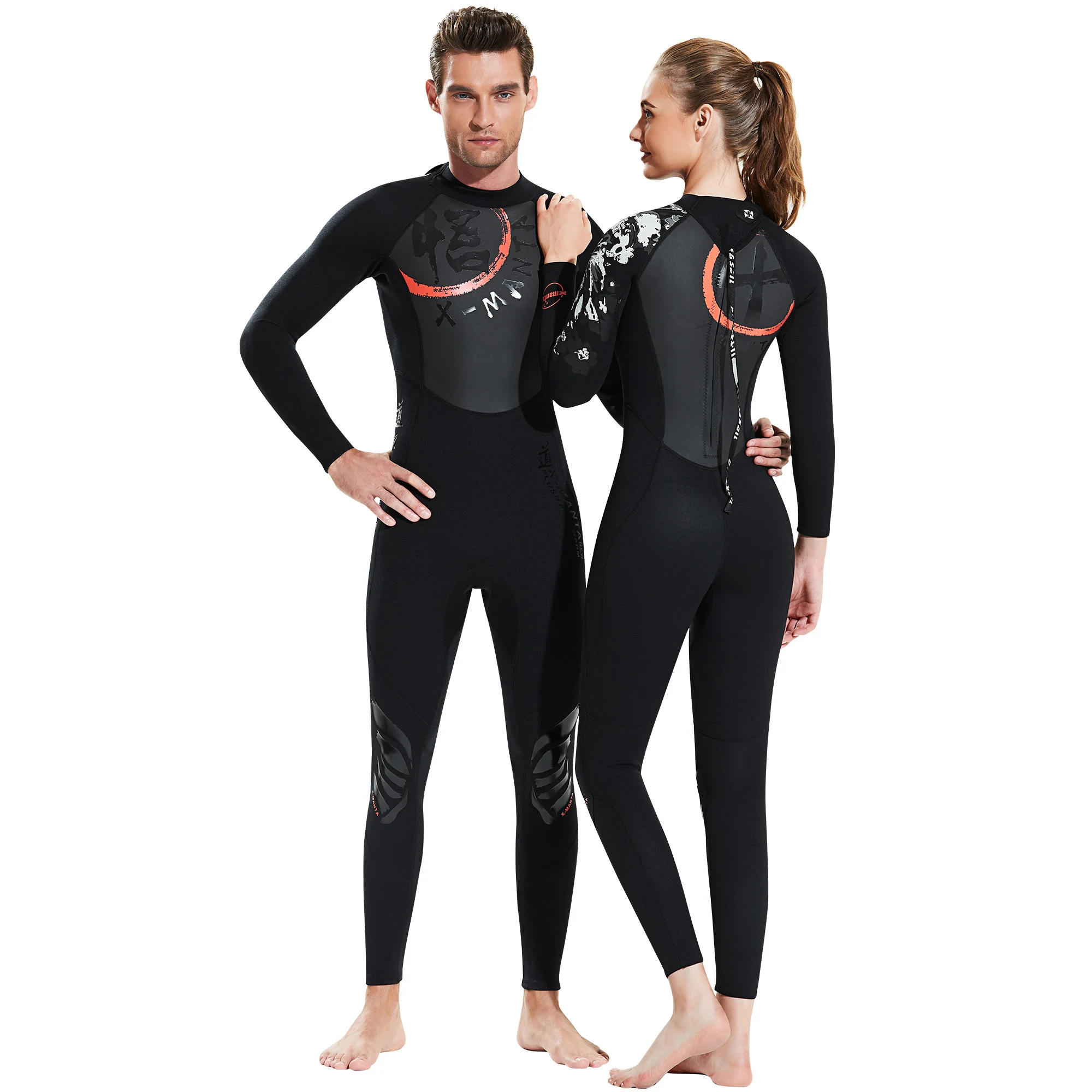 Fullbody 1,5 мм мокрый костюм для серфинга, китайский гидрокостюм с принтом для мужчин и женщин, неопрен+ кожа акулы, купальный костюм для подводного плавания и подводного плавания