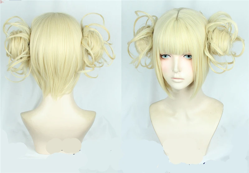 Anime My Hero Academia Cross Body Wig Cosplay Costume Prop Himiko Toga Heat Resistant Synthetic Hair Decor for Women Men 1pc |