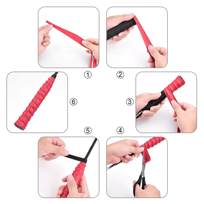10PCS/SET Tennis Racket Anti-skid Sweat tape Absorbed Wraps Badminton Racquet Fishing Skidproof Sweat Band grip