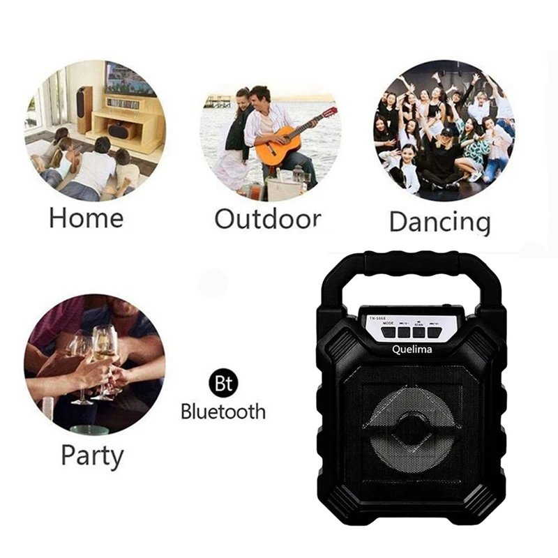FFYY-Quelima S688 Bluetooth динамик Портативный Красочный светодиодный беспроводной динамик стерео музыка объемный fm-радио наружный динамик-классный