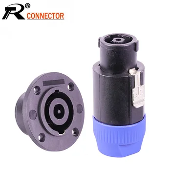 

5 Sets/10pcs 8 Pin Powerconnector Male Plug +Female Panel Mount Professional 8 Poles AC Power Plug Jack Chassis Speakonnectors