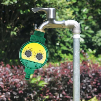 

Two Dial Automatic Watering Timer Electronic Garden Faucet Irrigation Controller Home Garden Irrigation Controller